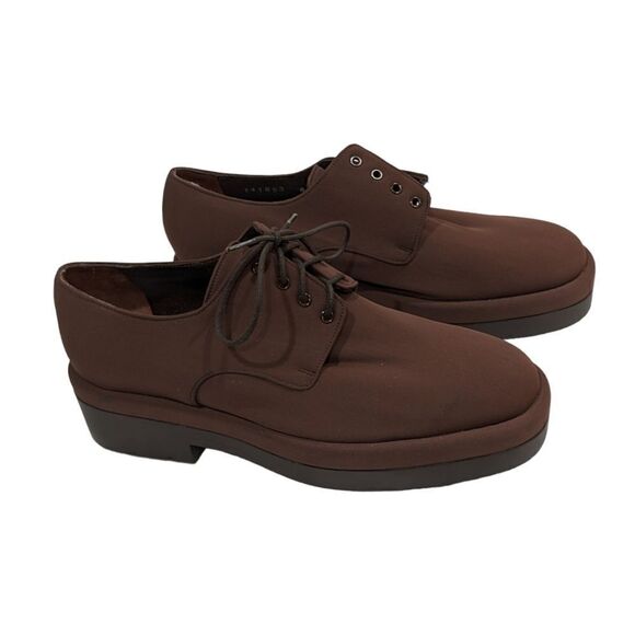 Stephane Kelian Paris Brown Derby Lace Up Shoes Size 8 1/2 - Picture 1 of 10